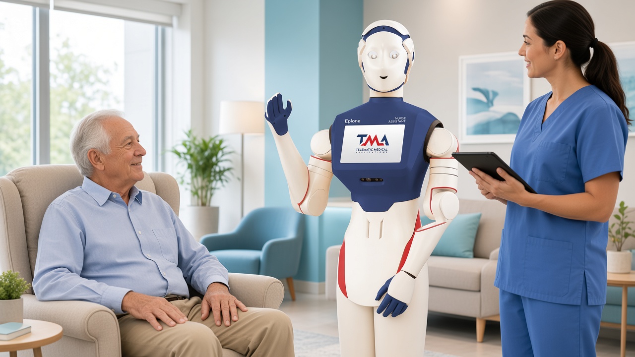 Epione nurse assistant robot with patient and nurse
